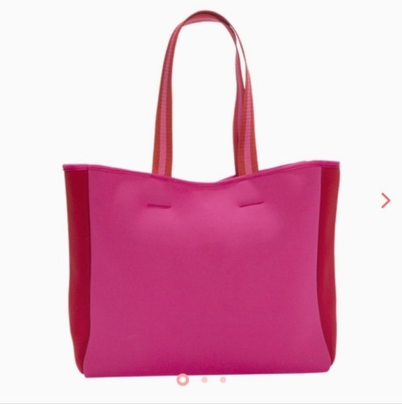 Anthropologie Summersault Stylish Pink Tote Bag - Picture 1 of 7